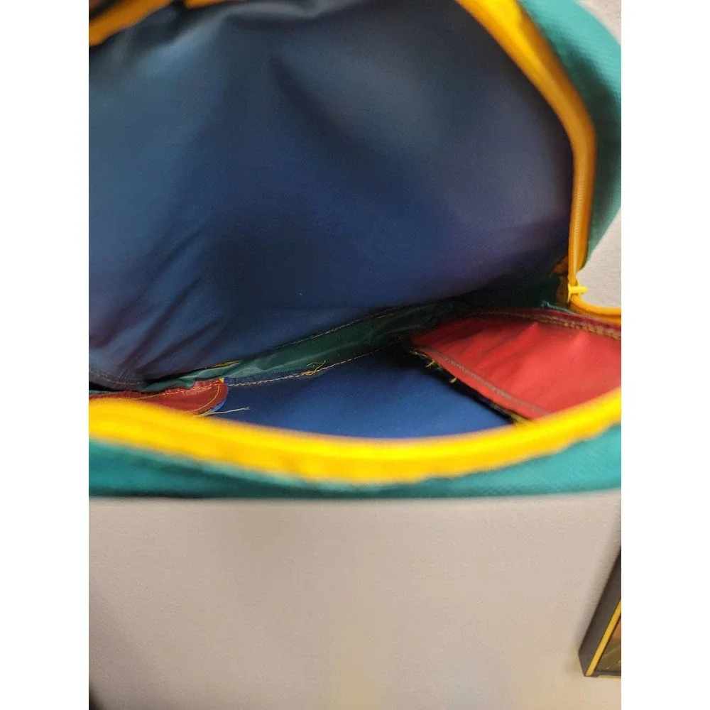 Vtg Jet Airways Jet Kids Backpack Color Block